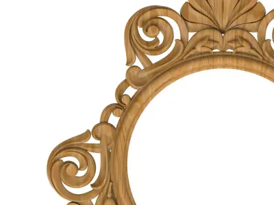 Carved picture frame STL 3D model 59
