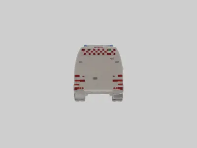Ambulance vehicle Low-poly 3D model