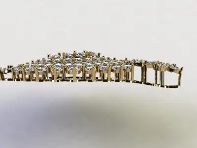 Woman Solitaire Pendant 2020 for gem with size gem detail  3D model