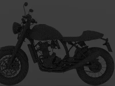 Macs rex motorcycle fully Quad topo UV unwrapped and textured Free low-poly 3D model