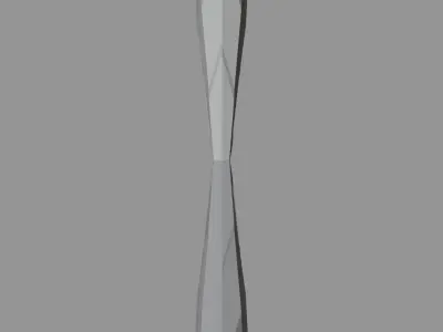 Futuristic Cubic Structure Pillar Low-poly 3D model