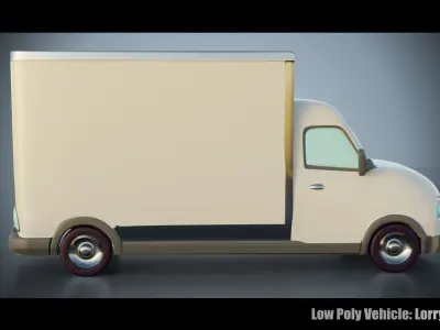 Low Poly Vehicle - Lorry Low-poly 3D model
