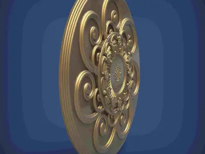 Carved clock for 3D printing and CNC 3D print model 10