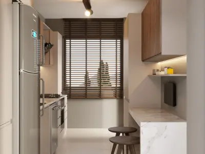 Kitchen Scene 02 3D Model 3D model