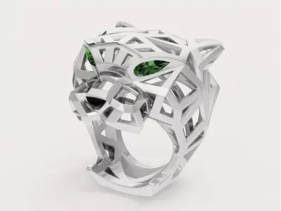 FELINE - RING - MOUTH FINGER OPENING 3D print model