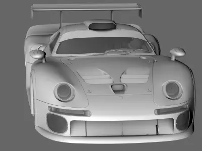 Porsche 911 GT1 1996 Low-poly 3D model