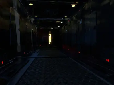 Modular Sci-Fi Estructures Low-poly 3D model