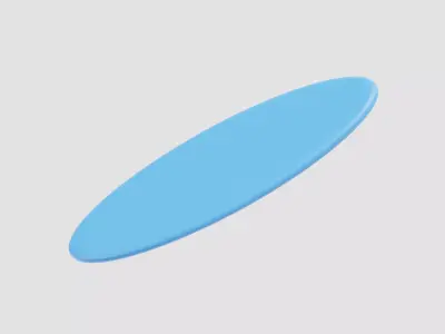 Surfboard Low-poly 3D model