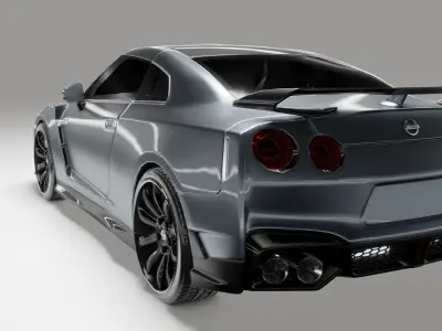 Nissan GT-R Low-poly 3D model