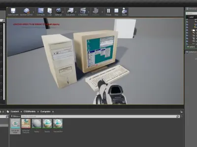 Old Computer - Computador Velho Low-poly 3D model