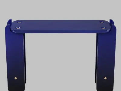 Ipanema Modern Blue and Gold Console Table by Duistt 3D model