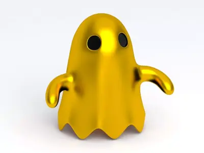 Little Cartoon Ghost Gold 3D model