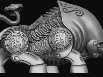 Bull Statue 3D print model