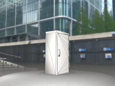 Electrical Distribution Cabinet 3 Low-poly 3D model