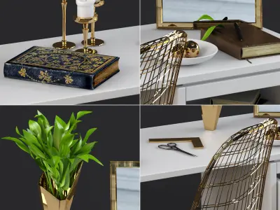 Decorative Set 3D Model Interior 3D model