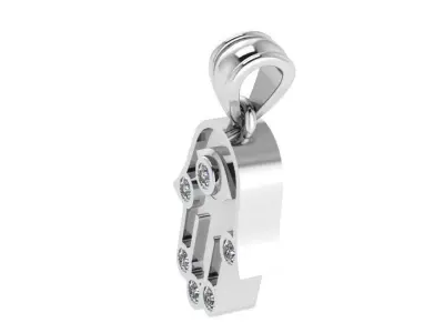 Hamsa Diamond Pendant 1308 3D print model