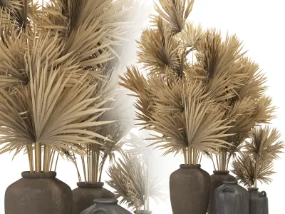 Set of Clay Vases 3D model