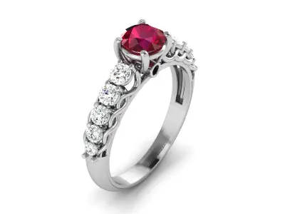 Engagement Wedding Ring 3dm Render Detail  3D print model