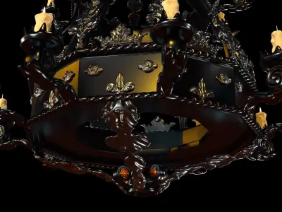 chandelier in style of person 3D model