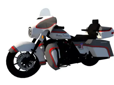 HARLEY DAVIDSON CVO 118 STREET GLIDE ULTRA LIMITED 2023 Low-poly 3D model