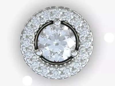 Diamond pendant circle 3D print model