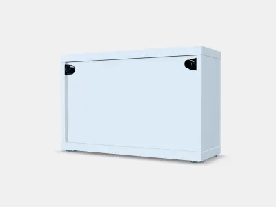 BESTA Shelf unit with glass door 26 3D model