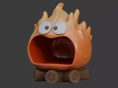 Decorative container - calsifer howls castle 3D print model