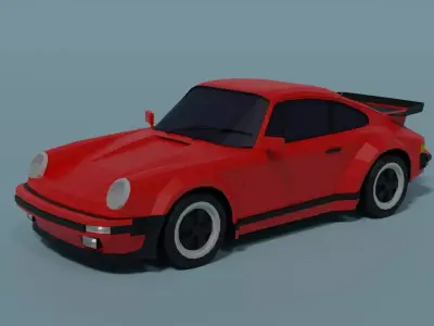 Porsche 930 Turbo Low-poly 3D model