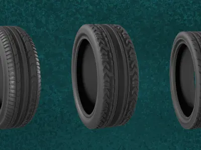 Car Tires Goma Velox Trail Series Lot1 N1-3 Group 1 3D model