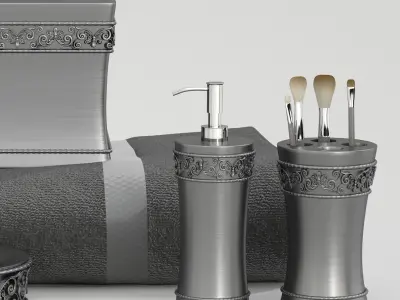 Bathroom decorative set 5 3D model