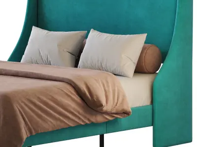 Amolife Upholstered Bed 3D model