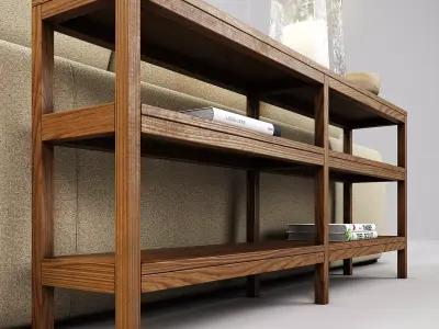 Nicasio Console Table 60 - Crate and Barrel Living Room Table C Low-poly 3D model