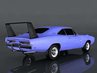 Dodge Charger Daytona Low-poly 3D model