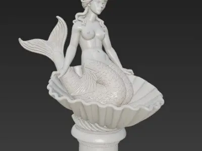 Little Mermaid Statue 3D model