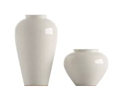 Set 2 Terracotta Vase 3D model