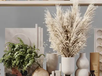 Decorative Set 227 Low-poly 3D model