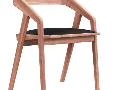 Katakana chair 3d model Low-poly 3D model