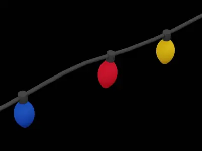 Christmas Lights Low-poly 3D model
