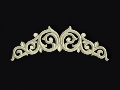 Central decor ornament for furniture 3D model 300