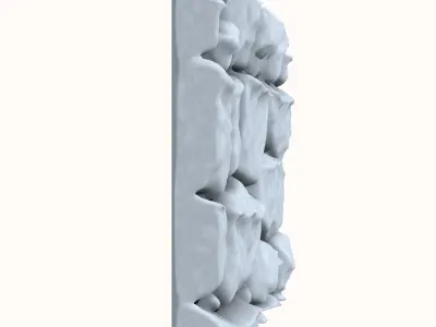 Rough Hewn Stone Masonry Segment 3D model