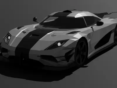 Koenigsegg One 1 Low-poly 3D model