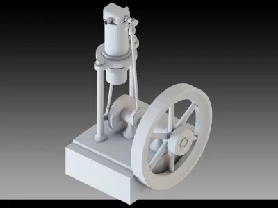20- Steampunk Engines- High detail 3d models Low-poly 3D model