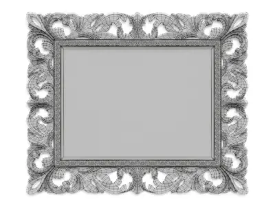 Italian luxury classic  frame with mirror 3D model
