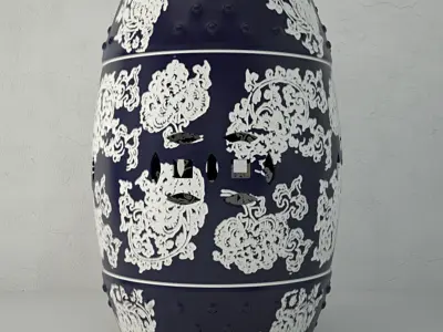 Decorative Garden Stools 3D model