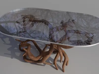 Organic roots Coffee Table 3D model