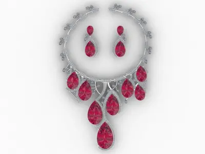 luxury party set - necklace set 3D print model