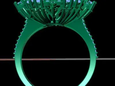 Luxury Diamond Ring 3D print model