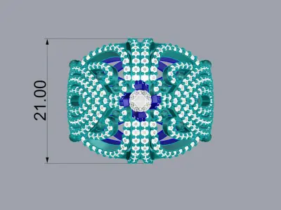 Jewelry Ring Gold 3D print model