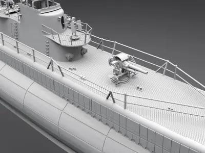 Gato class Submarine scale model 3D print model