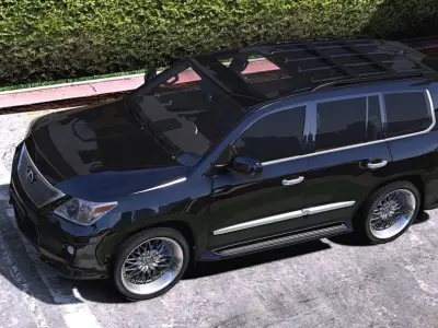 Lexus LX570 Luxury Sport 2008 With interior 3D model